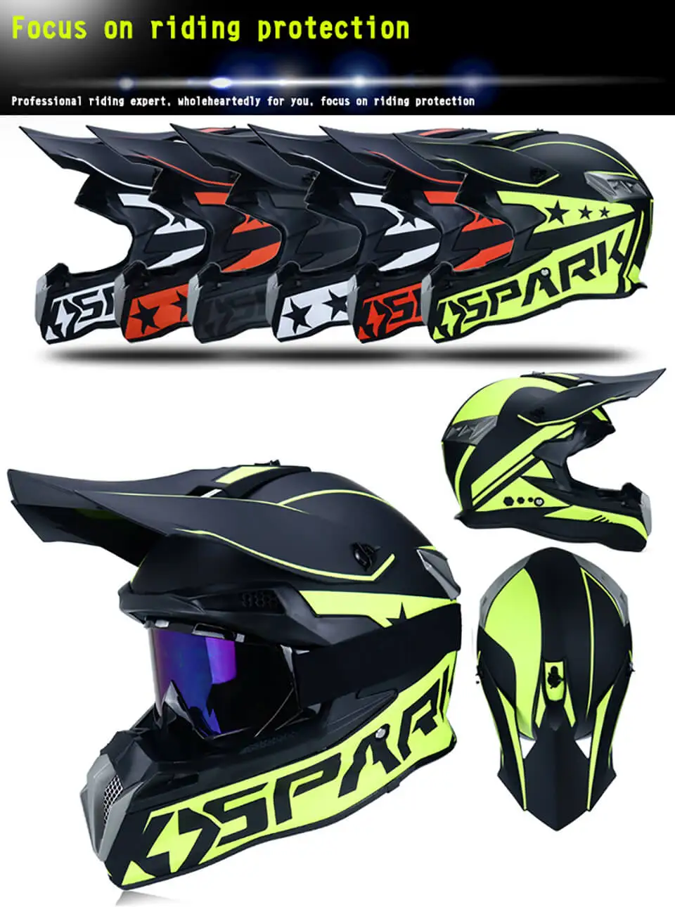 Cool Adult Safety Dot Motorcycle Helmet Motocross Street Dirt Bike Helmets Mountain Casco Moto Bike Capacetes With Free Goggles
