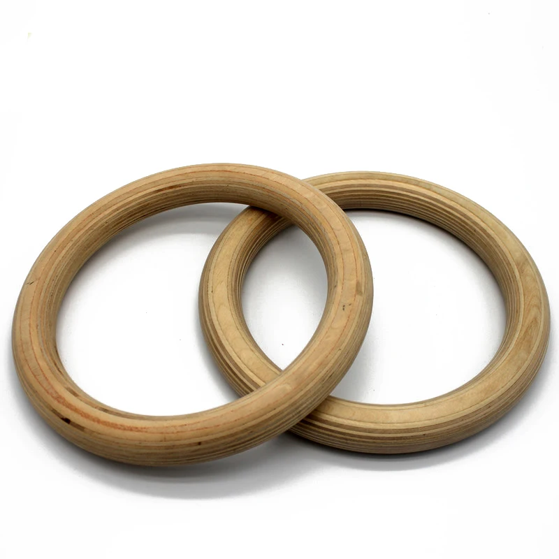 

Wood Gymnastic Rings Gym Rings with Adjustable Long Buckles Straps Workout For Home Gym & Cross Fitness