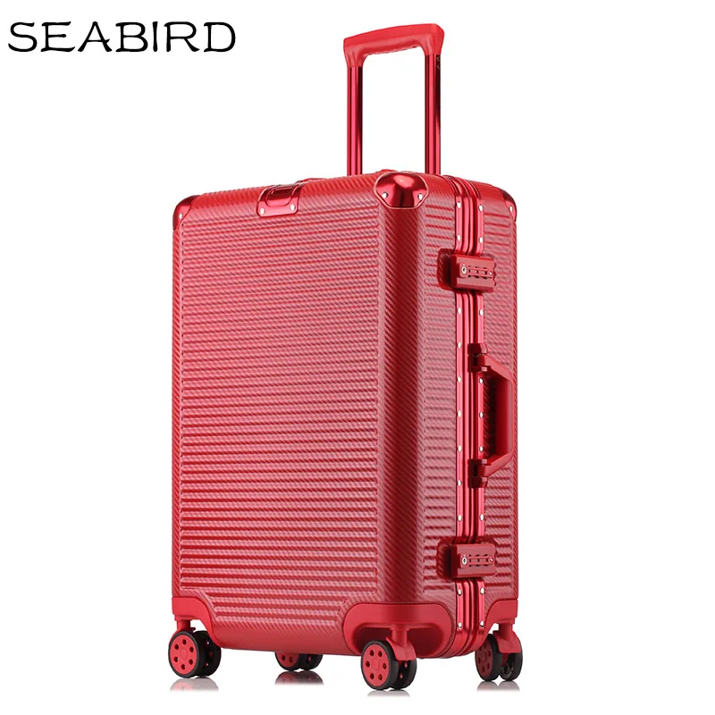 SEABIRD 2" 22" 2" 26" 29 дюймов алюминиевый каркас чемодан на колесиках для путешествий Спиннер переносить на каюте прокатки Hardside чемодан