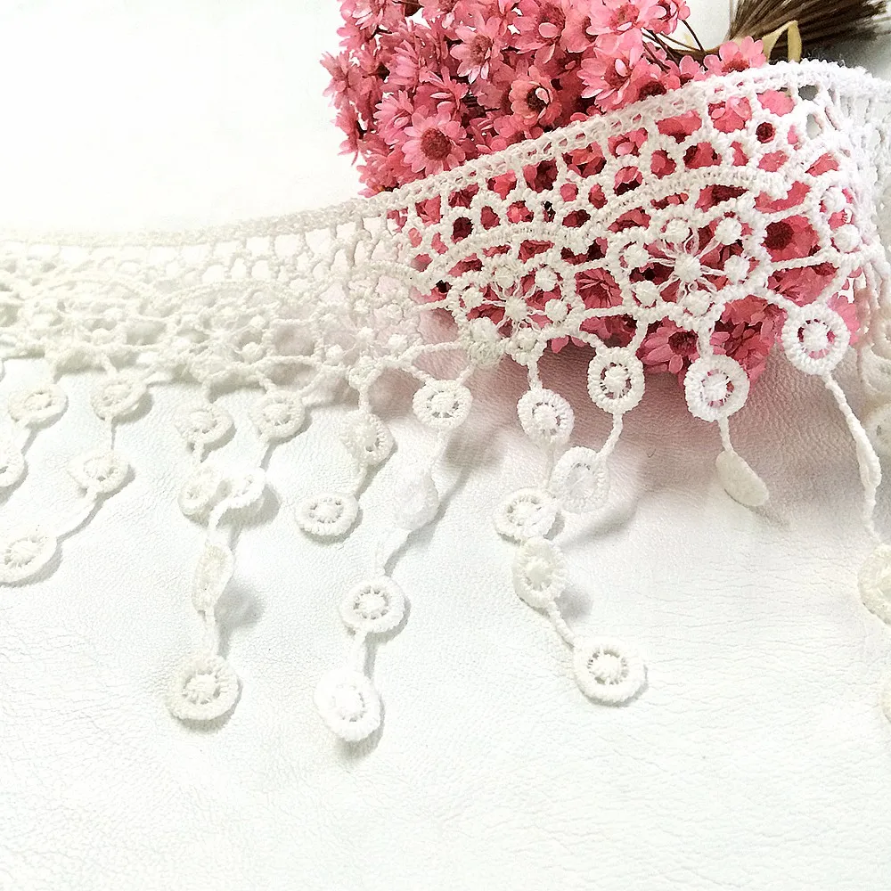 Новое поступление 200 ярдов/Лот белая кисточка из полиэстера 10 см висячая бахрома