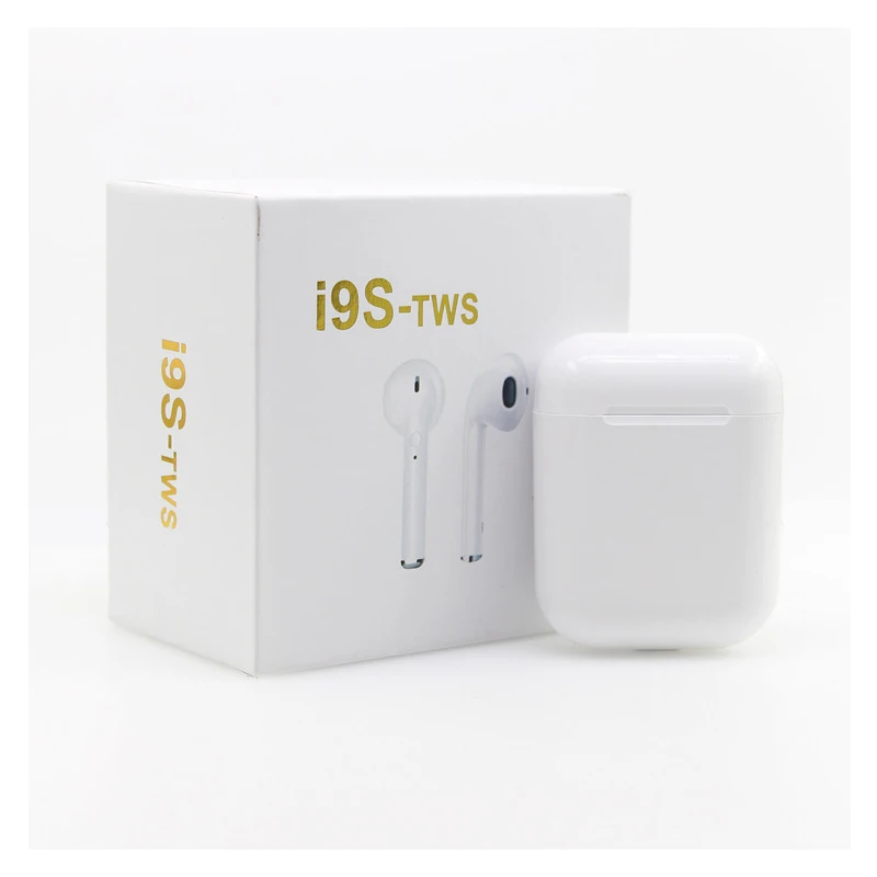 I9S bluetooth гарнитура Air Box TWS с зарядным устройством i9 БЕСПРОВОДНЫЕ стереофонические