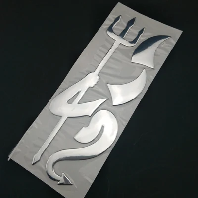 Серебристый 3D Angel Little Devil аппликация, наклейка для Mercedes-Benz A B C E S G M ML GLK CL CLK CLS E GL R SL SLK sls-класс AMG TPMS Smart - Название цвета: Серебристый