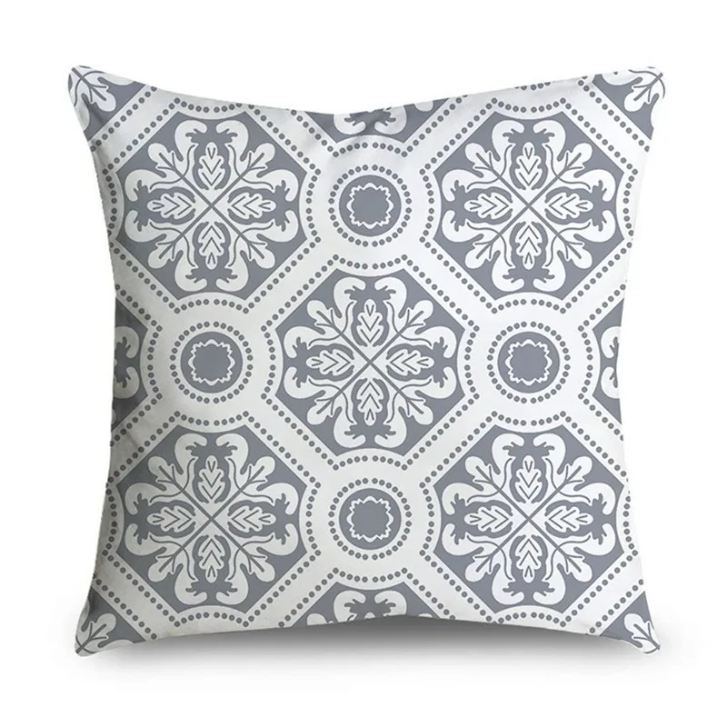 V 45*45 см серый полосатый геометрический наволочка из полиэстера Cojines Decorativos Para диван домашняя спальня, диван, декор 40814 - Цвет: V