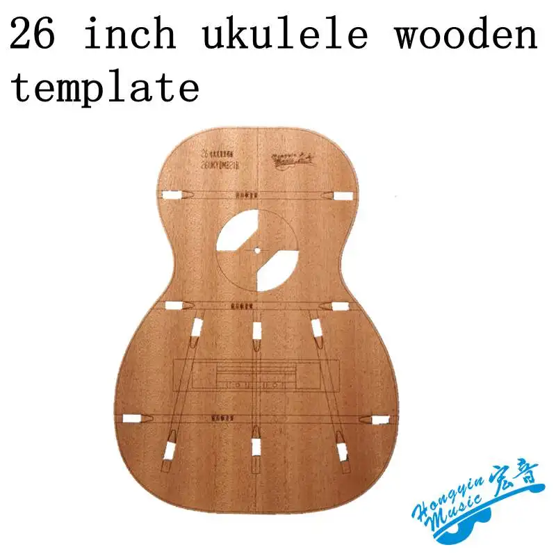 26 inch ukulele template small four-string guitar making mold shape sound hole sound beam position wood