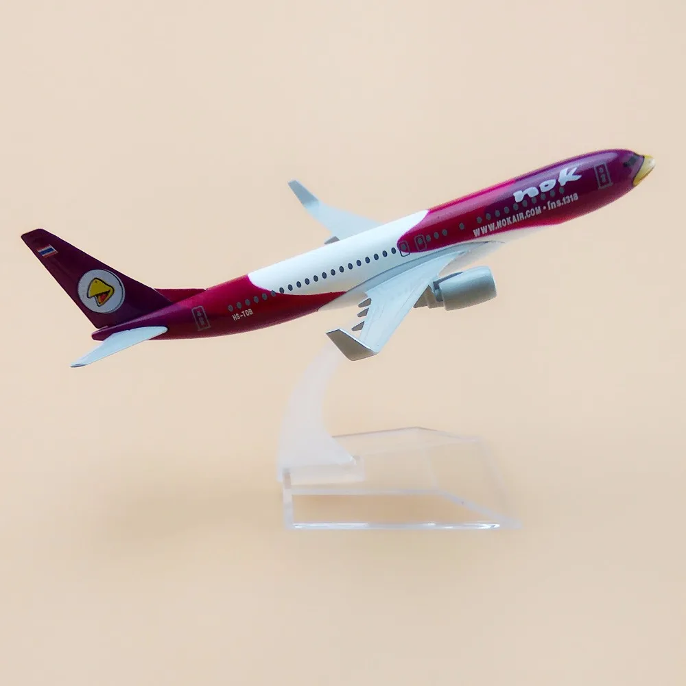 16 см фиолетовый сплав металла тайского воздуха NOK Airlines Boeing 737 B737 модель самолета
