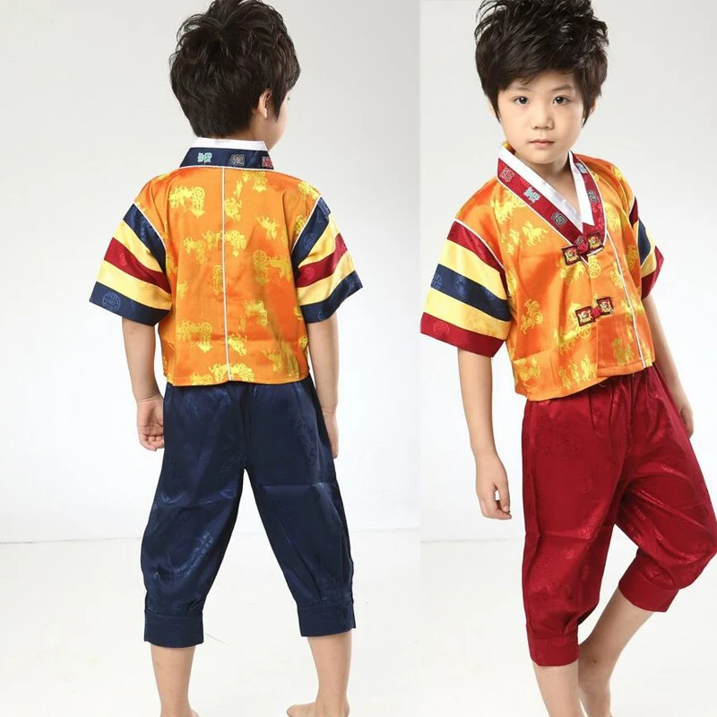 Дети Вышивка корейский традиционные наряды Обувь для мальчиков Национальный