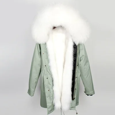 14 OFTBUY, водонепроницаемая длинная парка, зимняя куртка для женщин, пальто из натурального меха енота, воротник из лисьего меха, верхняя одежда, Корейская Новинка - Цвет: 14