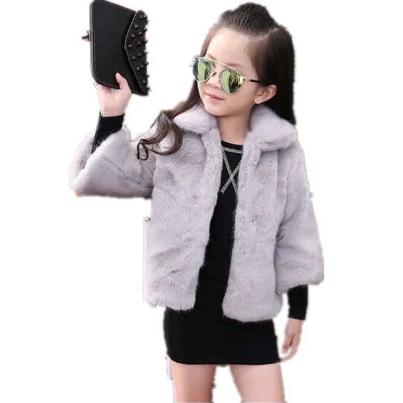 Baby Faux Fur Coat Girl Clothes Imitation Fox Kids Warm Waistcoat Single-breasted Children Winter Luxury Jacket N160 | Детская одежда и