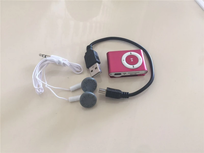 100 шт. портативный мини клип mp3 музыкальный плеер с tf solt Лидер продаж наушниками +