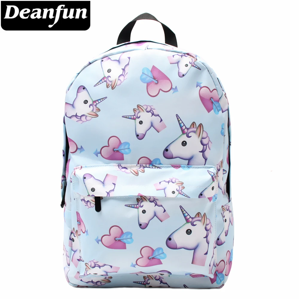 Deanfun 3D рюкзаки с принтом Сердце Единорог милая сумка на плечо для девочек