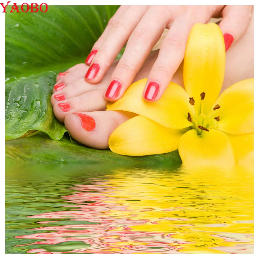 Алмазная живопись 5d своими руками Йога спа салон маникюрный массаж тела алмазная