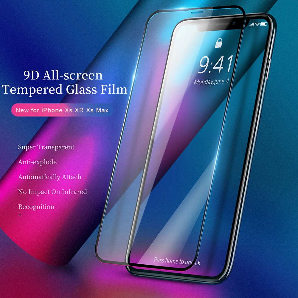 стекло на айфон xs Max DUX DUCIS закаленное для iPhone Xs 9h полное покрытие защитное X S XR 2018 Защитная пленка экрана