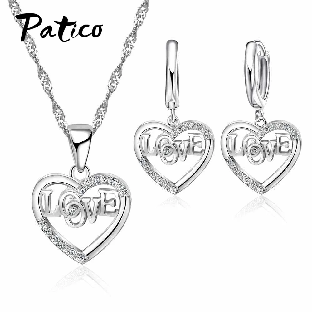 

Комплект из колье и сердца, из серебра 925 пробы