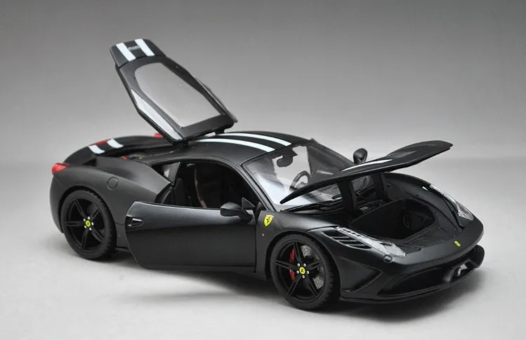 1:18 Ferari 458 SP сплав супер бегущая модель автомобиля матовый черный твердый Переплет
