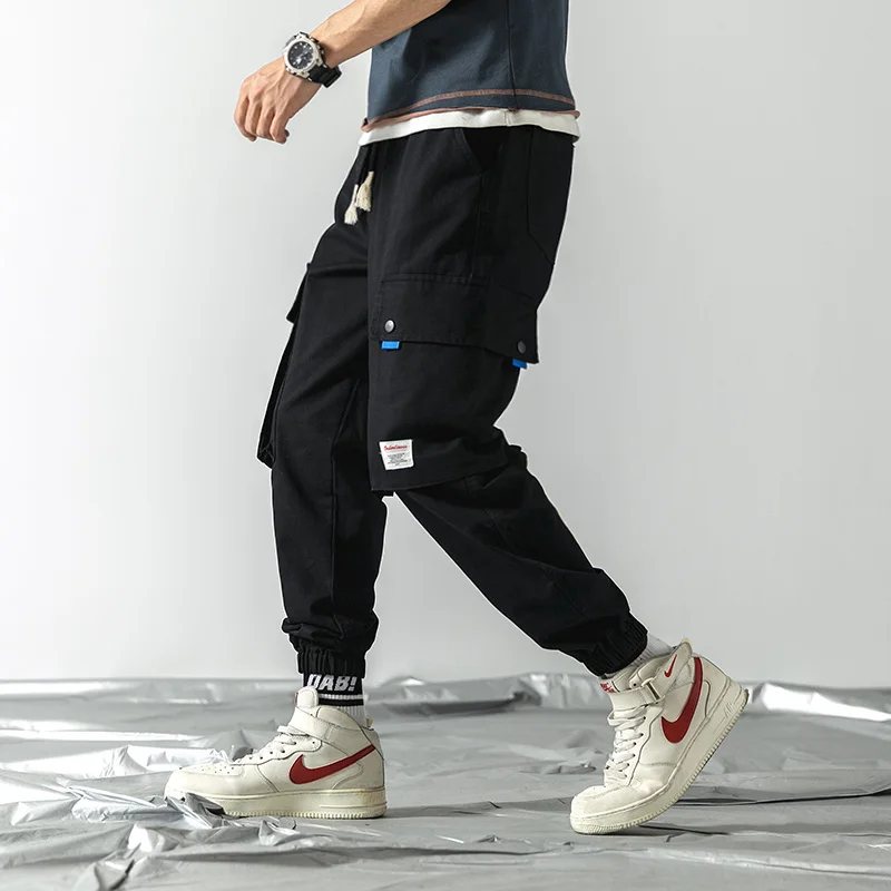 Мужские камуфляжные брюки-карго FUODRAO свободные спортивные штаны с боковыми