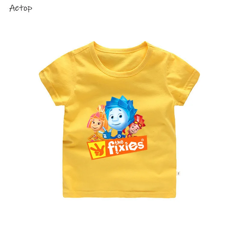 yellow 1 Футболка для мальчиков и девочек с фиксатором Детская летняя повседневная футболка с короткими рукавами детские топы, футболки, одежда для малышей b013 - Цвет: yellow 1