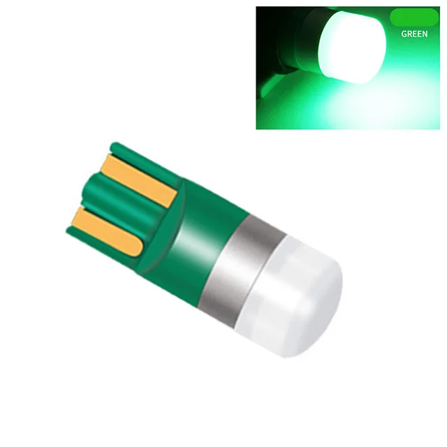 green 2 шт T10 W5W светодиодный Габаритные фонари для автомобиля лампа для чтения 3030 SMD авто интерьер автомобиля Купол двери аксессуары для ламп чистый белый 6000K - Испускаемый цвет: green