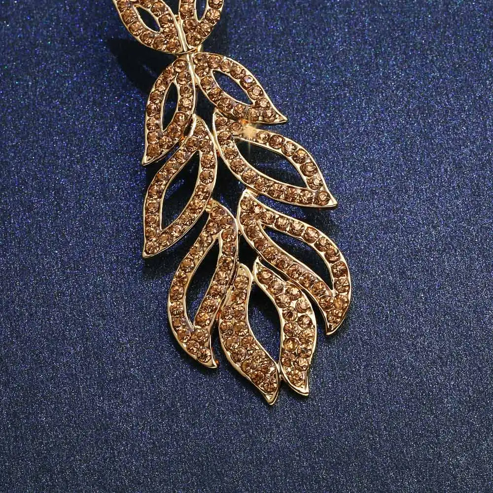 Серебряные серьги OCESRIO для свадьбы филигранные невесты модные с кристаллами ers