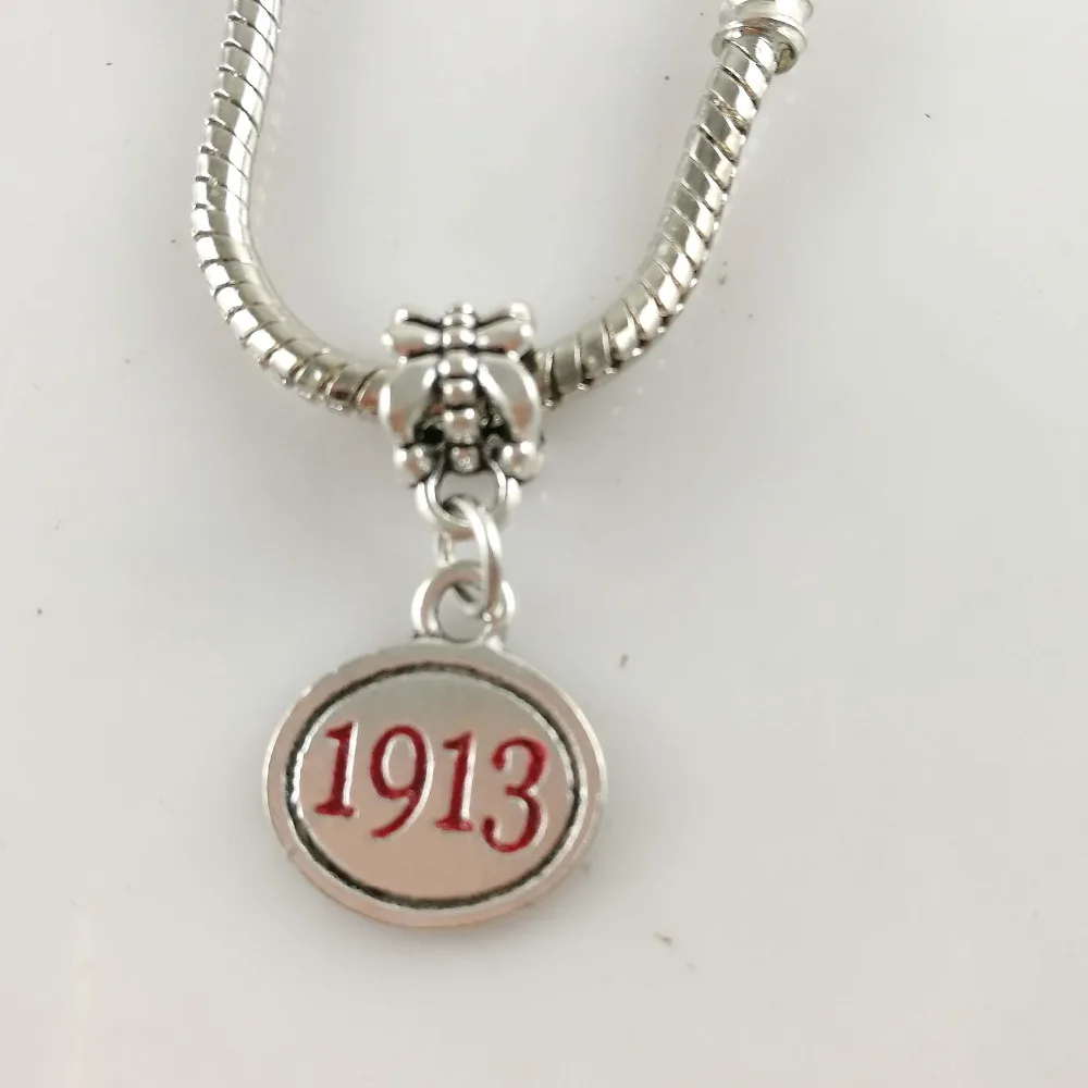Женский клуб греческий Дельта Сигма Тета DST Подвеска из эмали Красный 1913 буква Шарм 30 шт./партия