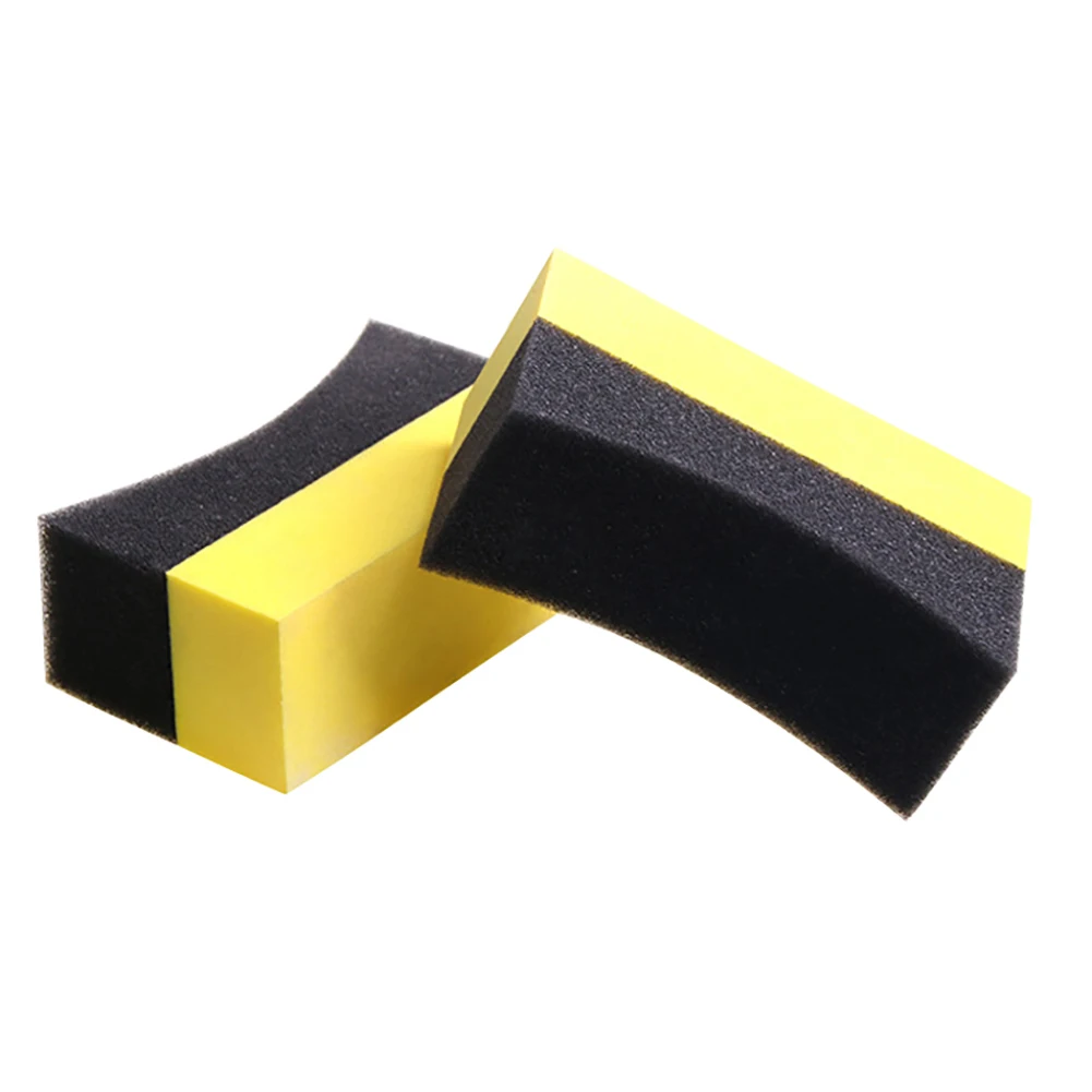 2 Pcs Auto U Shape Tire Wax Polishing Compound Sponge Bend Tyre Brush Car Cleaning Sponge|car cleaning sponge|brush car cleaningcar |