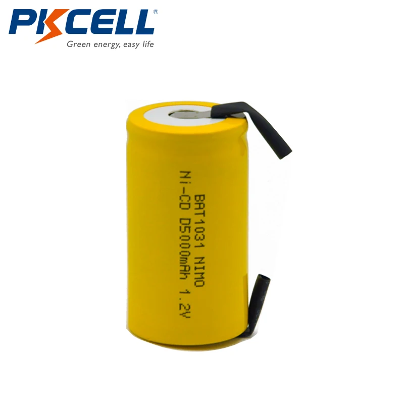10x PKCELL D Размер 1 2 V 5000mAh никель кадмиевые аккумуляторы с вкладками Быстрая