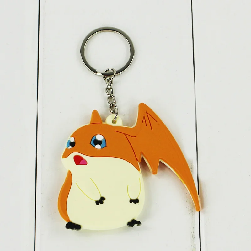 Patamon 6-8 см 8 стилей Аниме Digimon Adventure Agumon Patamon Tail Gomamon Piyomon Gabumon Tentomon Palmon ПВХ подвеска брелок игрушки - Цвет: Patamon