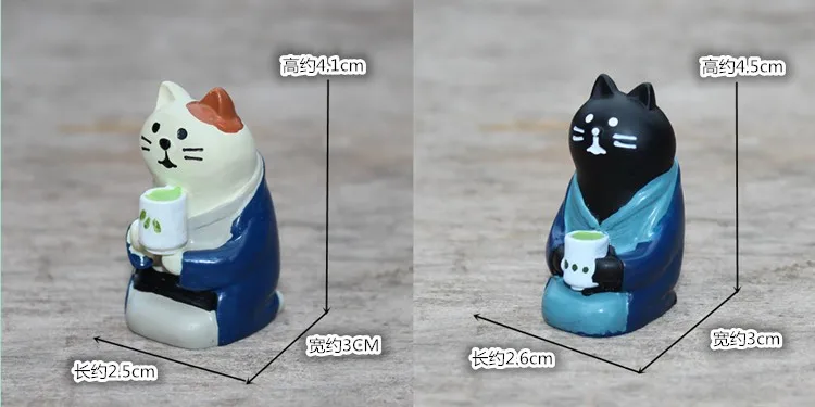 Q-glory японский zakka decole cat Смола украшения Kawaii home decor статуэтки кошек и миниатюры подарки декоративные ремесла
