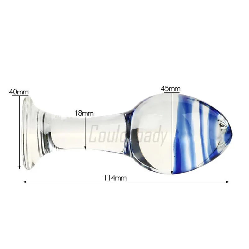 Большая стеклянная Анальная пробка бриллиантовый мужской массажер простаты для