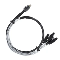 cabledeconn mini sas38p sff 8654 to 4sata data fast data sync transmission cable 0 5m 1meter