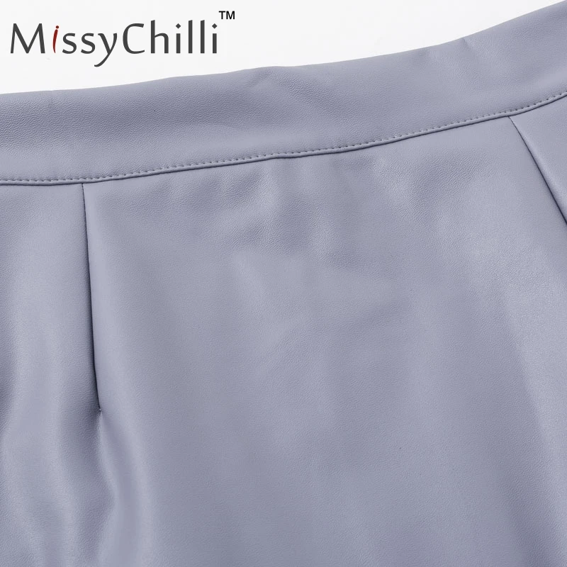 MissyChilli, искусственная кожа, бодикон, Сплит, летняя юбка-карандаш, женская, черная, с высокой талией, Весенняя юбка, вечерние, сексуальная, на молнии, юбка снизу