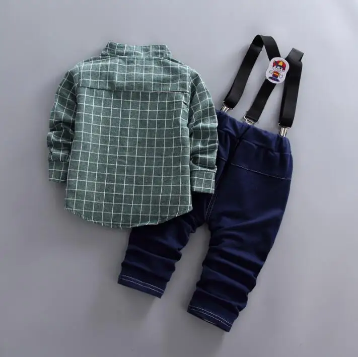 Одежда для маленьких мальчиков Новинка 2019 года весенний красивый костюм в клетку