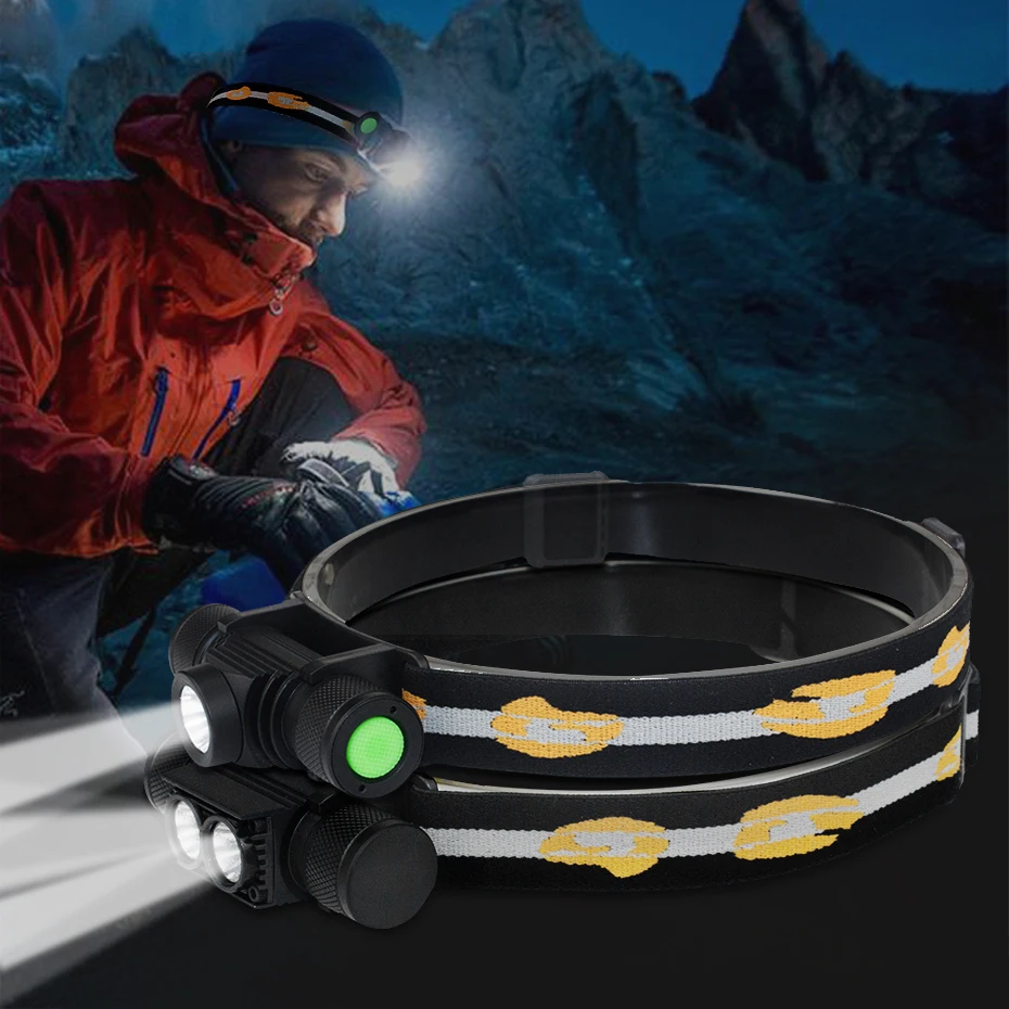 Налобный фонарь 1000 лм 2000 светодиодный 7 Вт 10 водонепроницаемый Головной с