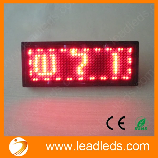 

Promotion,Buy four send one Scrolling LED Sign LED Name Badge Tag Message Rechargeable/Muti-languages red color Advertising/80mm