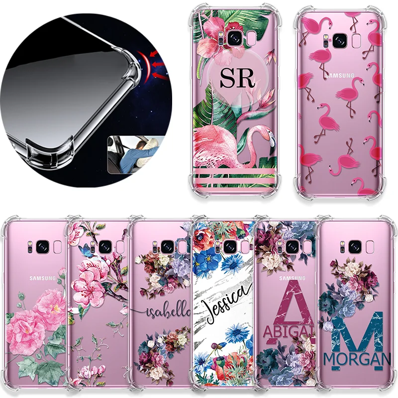 Мрамор цветок чехол с "воздушной подушкой" для samsung Galaxy S8 S9 S10 рlus Lite S7 край S10e A3 A5 A7 A6S A9 A6 A8 плюс чехол из ТПУ