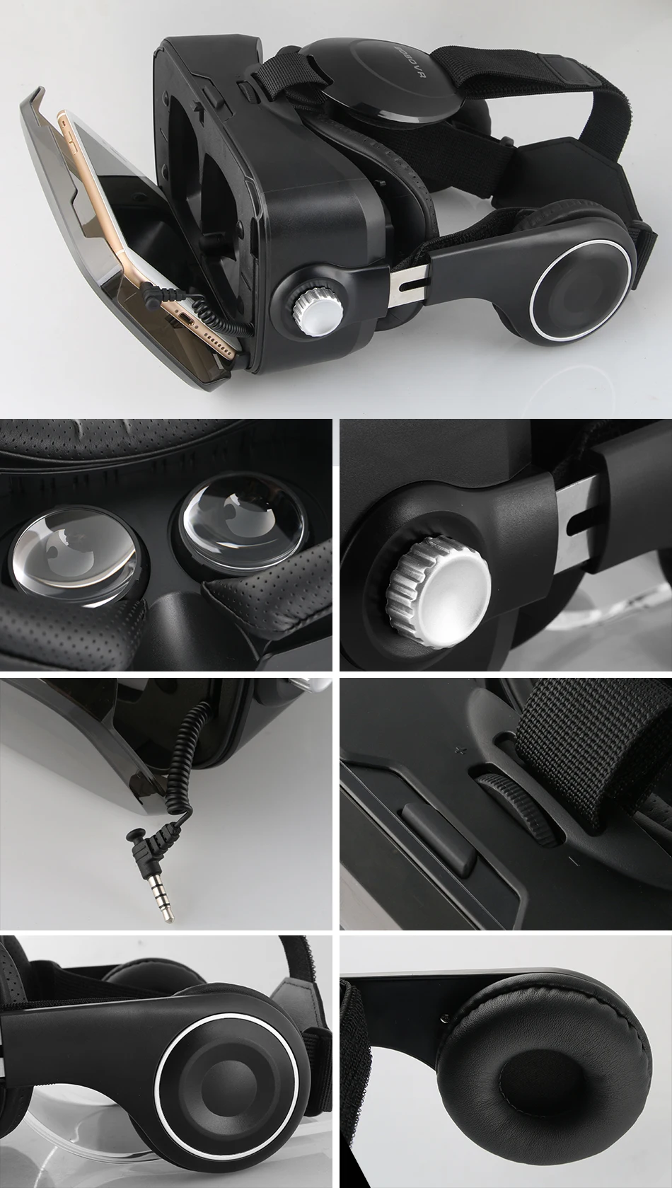 Горячие картонные BOBOVR Z4 Очки виртуальной реальности VR 360 градусов 3D просмотр захватывающий опыт 3D очки 4,7 ''-6,2'' смартфон
