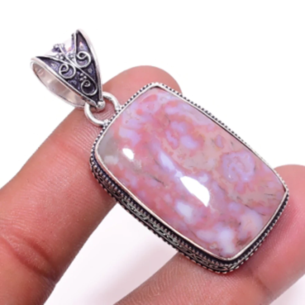 

Bloodstone Pendant Silver Overlay over Copper , 54 mm, P5662