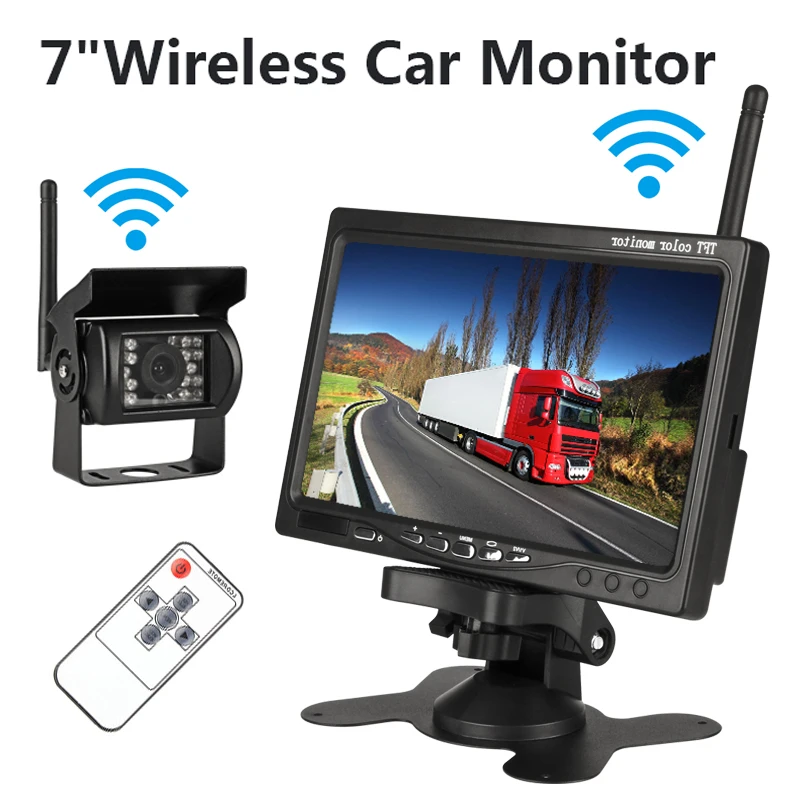 7 &quotпроводная беспроводная камера заднего хода TFT lcd Автомобильная вида