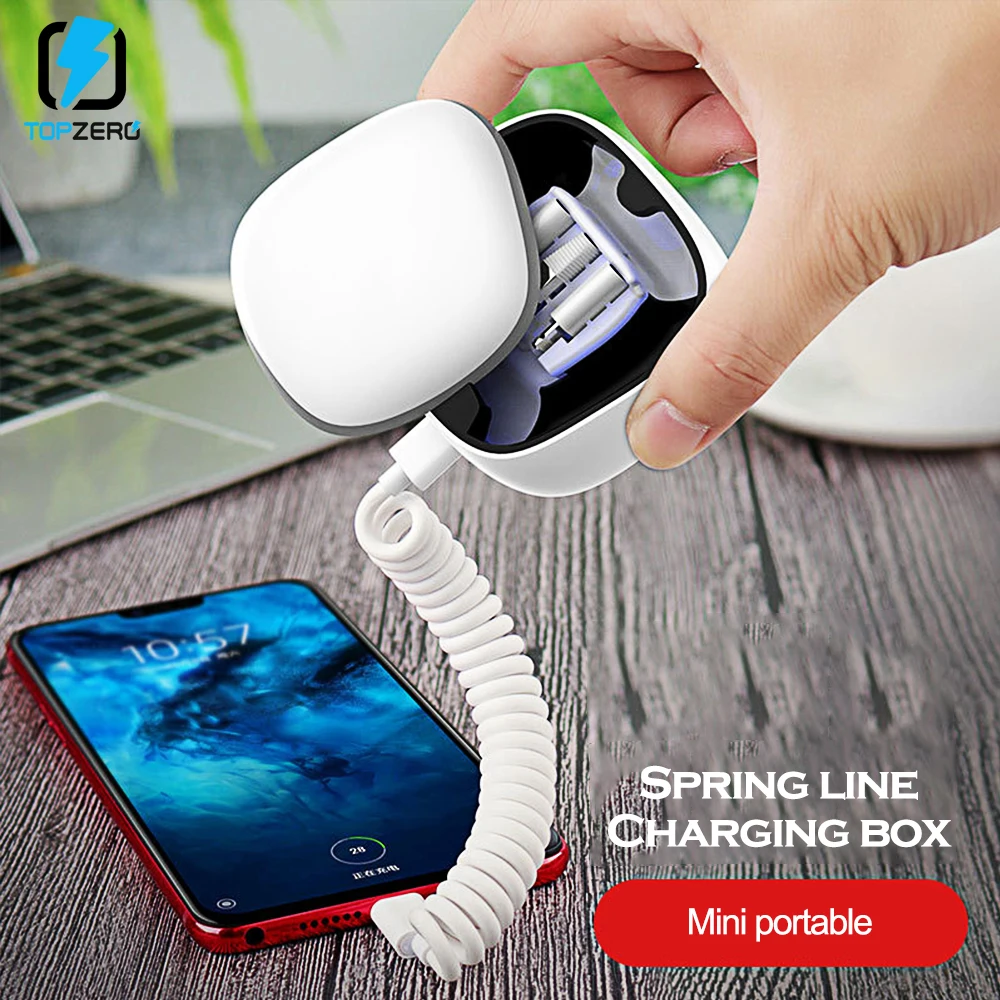 Asometech быстрое зарядное устройство QC 3,0 power bank для iphone type c micro usb pd mini power bank Регулируемый пружинный кабель для huawei xiaomi