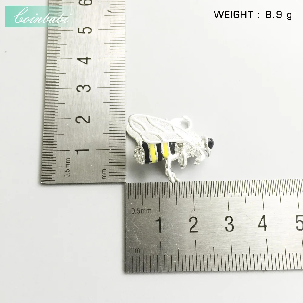 Кулон насекомое пчела белый ювелирные изделия с цирконием для женщин и мужчин