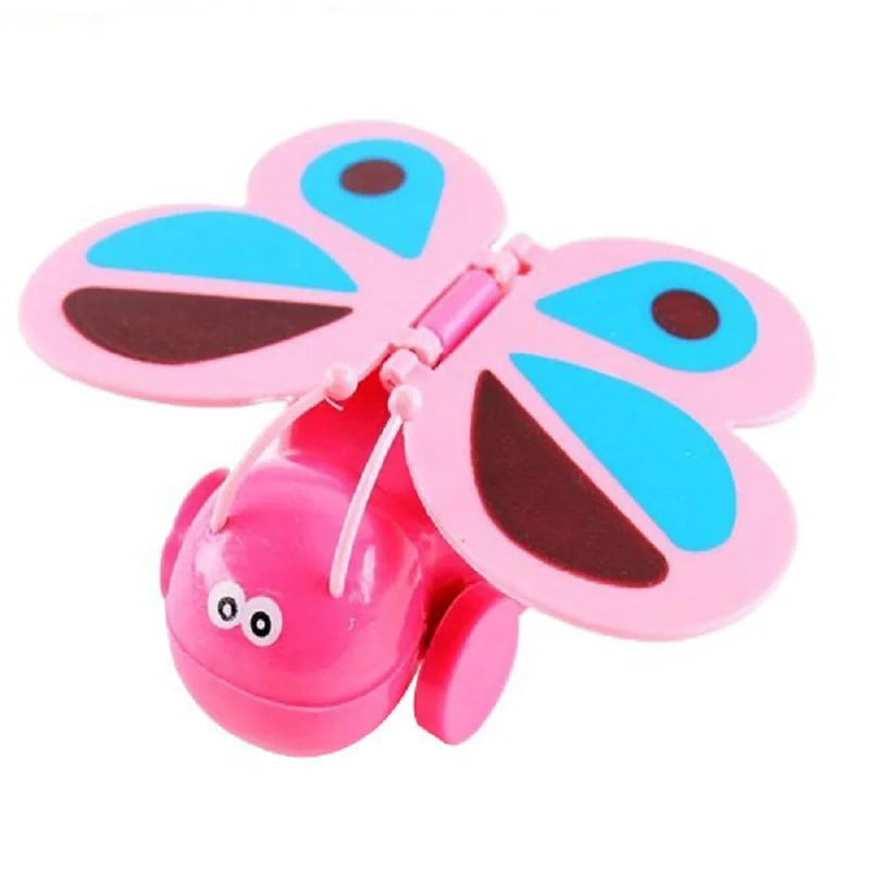 1 шт. Мультяшные пластиковые игрушки цветные заводные на цепочке ходьба с