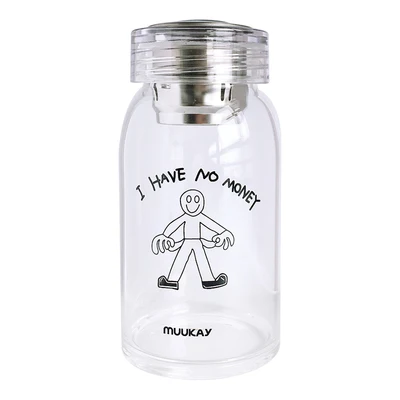 Стеклянная Женская Студенческая Мужская прозрачная чашка для воды свежая и