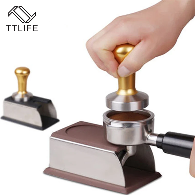 TTLIFE кофейная трамбовочная нержавеющая сталь силиконовая подставка для эспрессо трамбовочный держатель стойка кухонный инструмент Аксессуары для кофе стиль