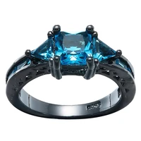 promise rings size 6 7 8 9 10 engagement royal blue green crystal finger rings new vintage wedding jewelry gift black women ring