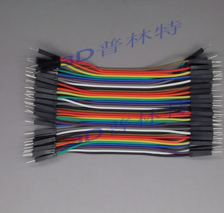 40 шт./лот, 10 см, 2,54 мм, 1 контактный разъем «Папа-папа», соединительный провод Dupont, кабель Dupont line