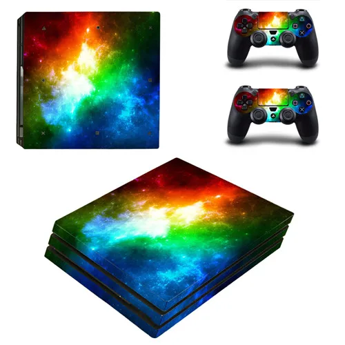 YSP4P-1398 PS4 Pro наклейка на кожу виниловая для sony Playstation 4 консоль и 2 контроллера PS4 Pro наклейка на кожу - Цвет: YSP4P-1398
