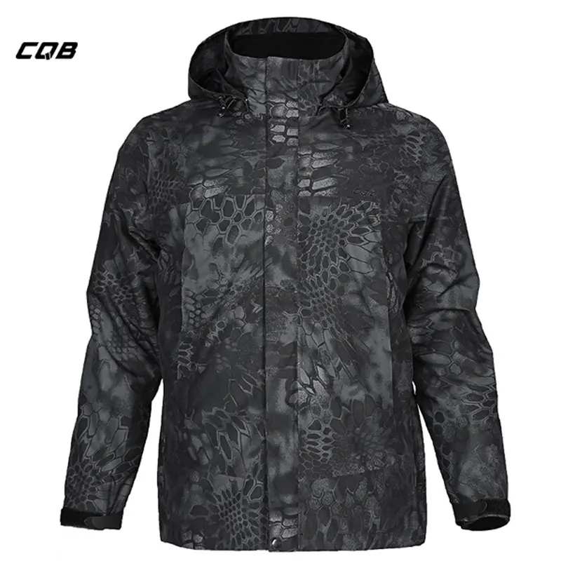 

CQB Outdoor Tactical Men's Jacket Winter 2 pieces Hiking Camping Hunting Clothes Thermal Waterproof Breathable Overcoat
