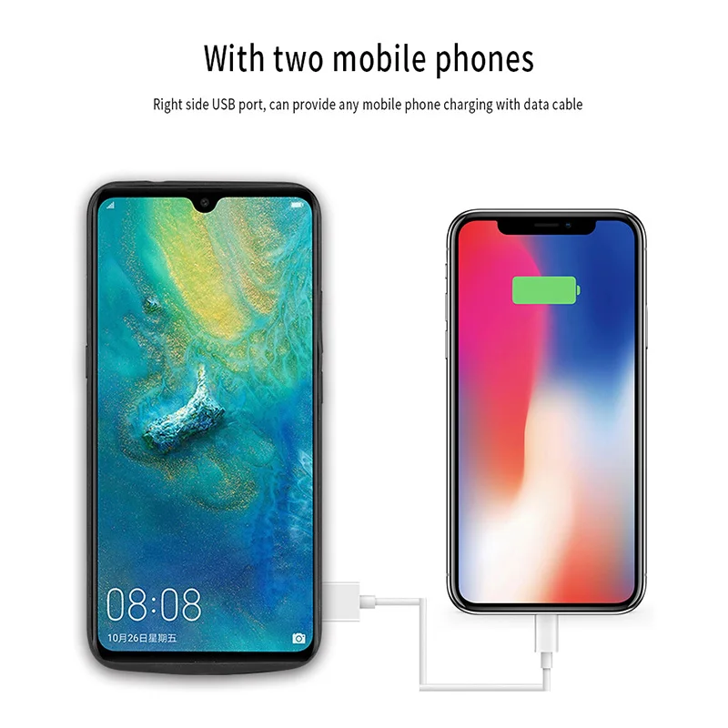 Чехол для аккумулятора power Bank huawei mate 20 Pro X ударопрочный 6500 мА/ч чехол зарядного