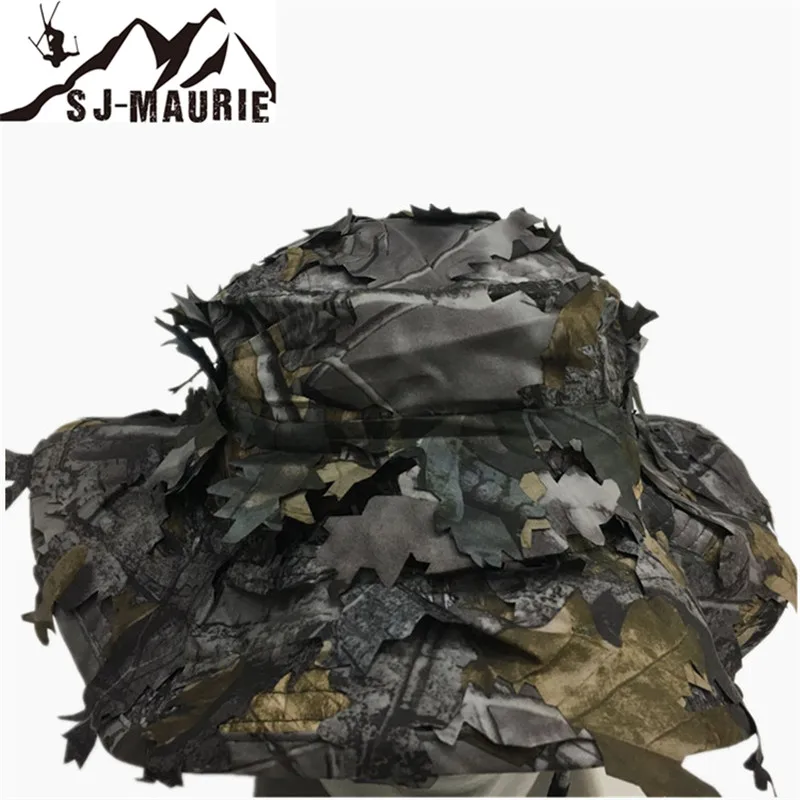 SJ-Maurie охотничья камуфляжная шляпа Военная Тактическая армейская анти-царапина бионический лист армейская камуфляжная охотничья шляпа снайперская Скрытая Кепка джунгли