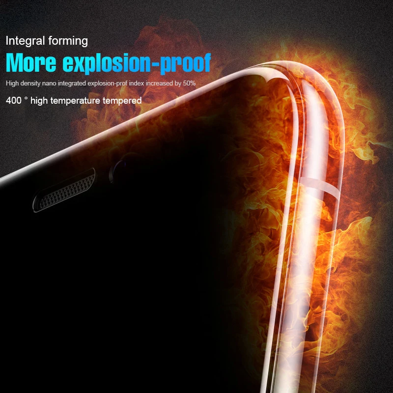Защитное стекло 9D с защитой от отпечатков пальцев для iPhone 6 защита экрана 7 8 s Plus X