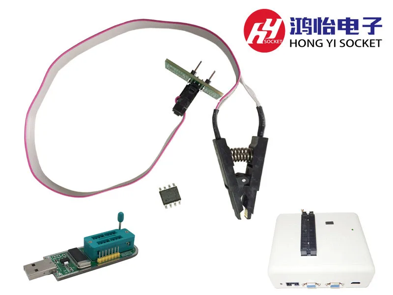 SOIC8 SOP8 тестовый зажим для программирования в цепи EEPROM 93CXX/25CXX/24CXX на USB программатор